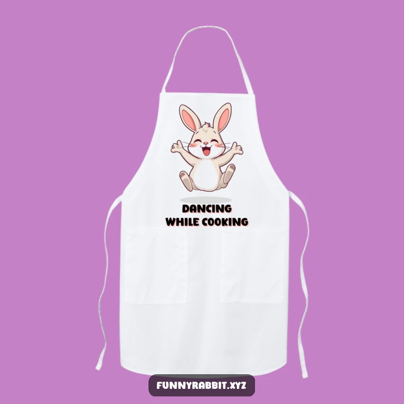 Funny Dancing Rabbit Apron: Cook Up Fun with a Silly Jig