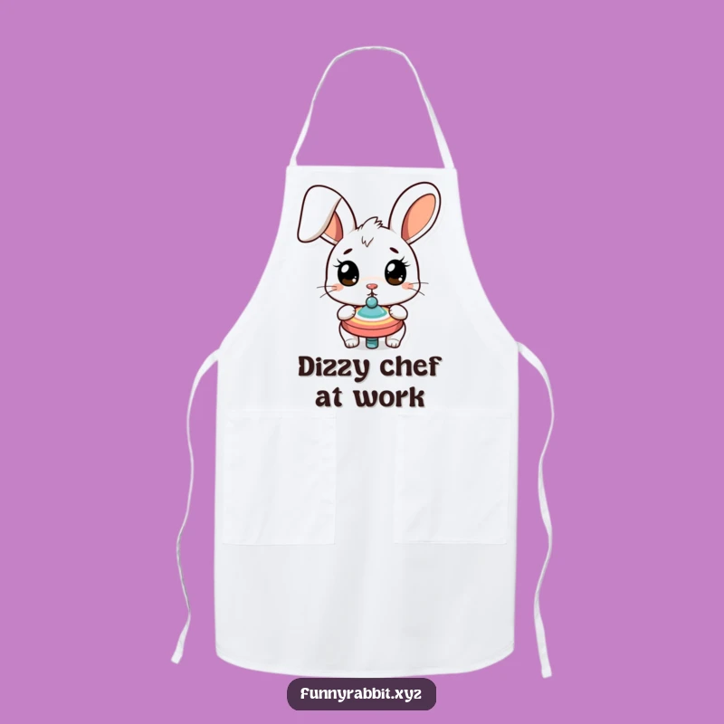 Funny Surprised Rabbit Apron: Cook Up Some Laughter in the Kitchen