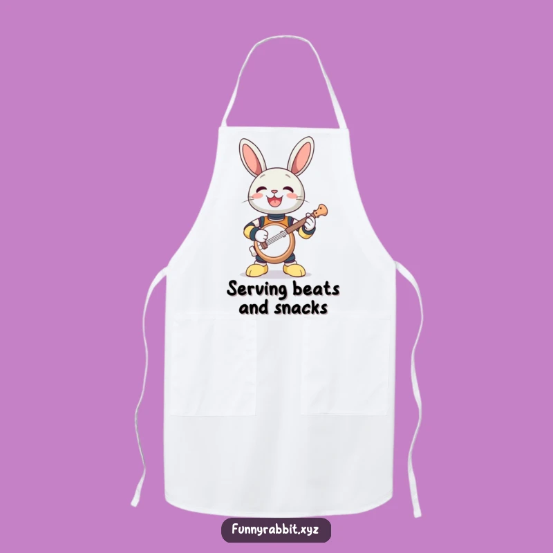 Funny Rabbit Bot Banjo Apron - Cook with a Song and a Smile