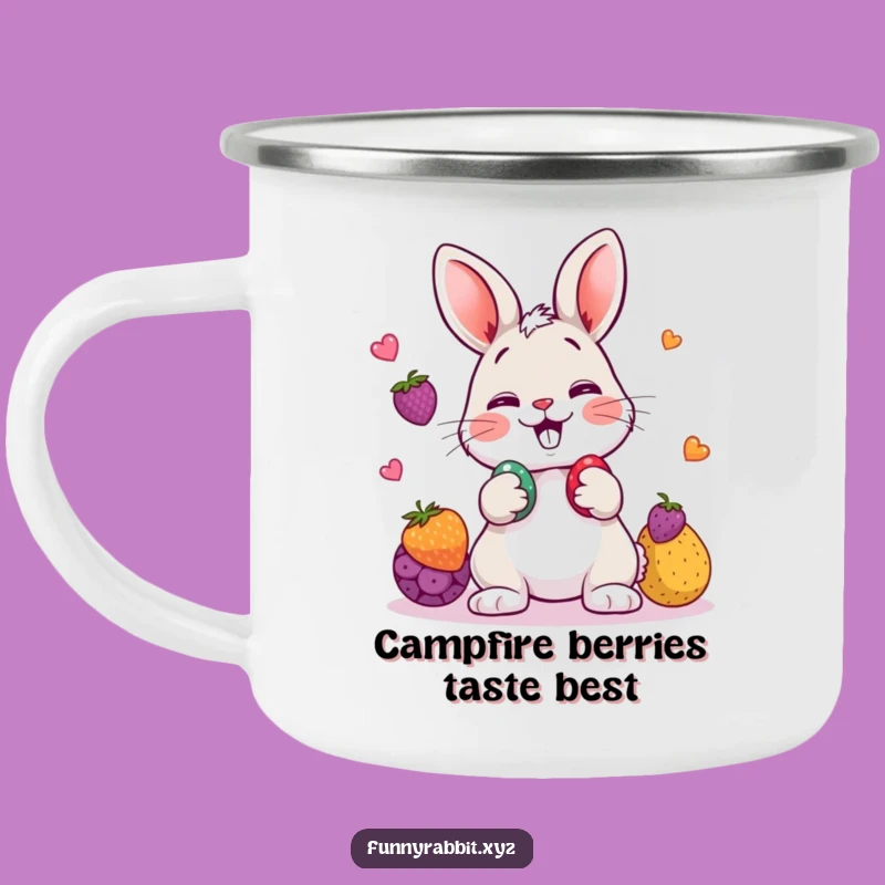 Funny Rabbit Juggling Camping Mug, Durable Cartoon Brews for Trails
