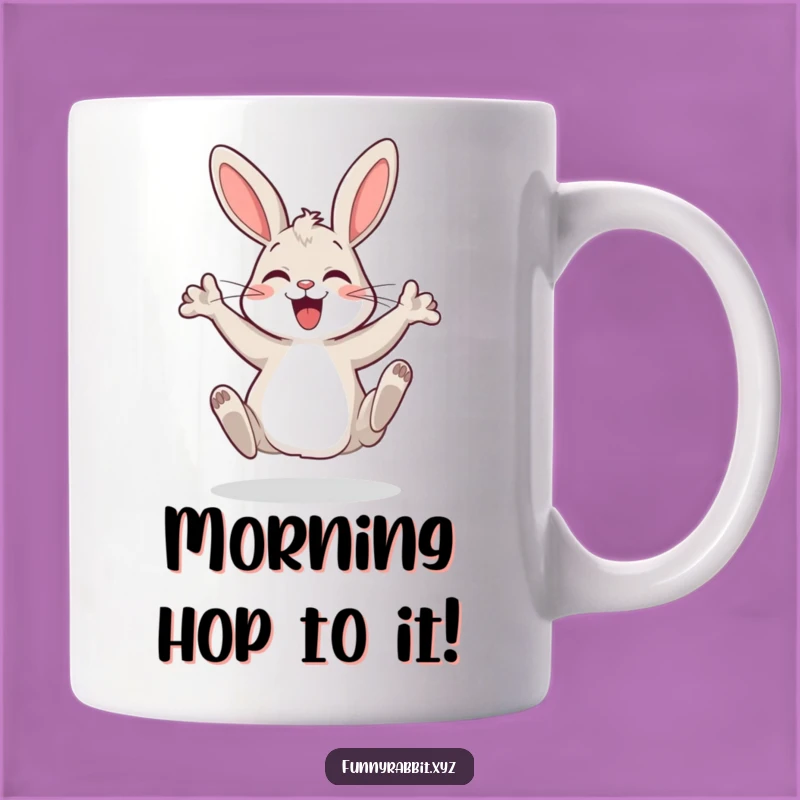 Funny Dancing Rabbit Mug: Get Your Groove On with this Silly Cartoon