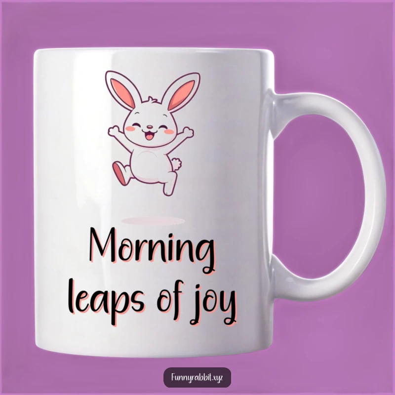 Funny Rabbit Bouncing Mug, A Delightful Cartoon Gift for Spring Lovers