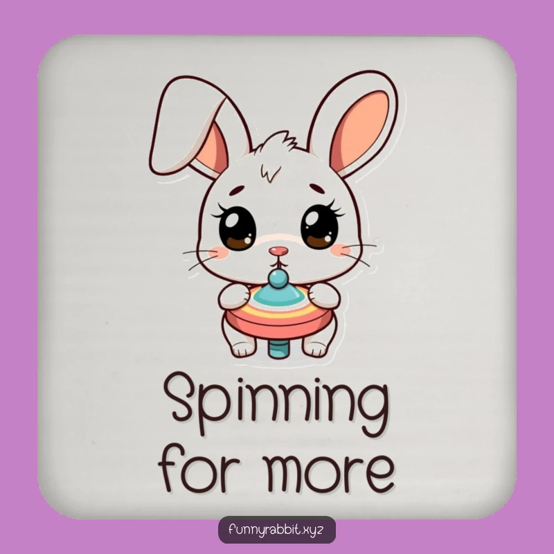 Funny Surprised Rabbit Coaster: Protect Surfaces with Cartoon Charm