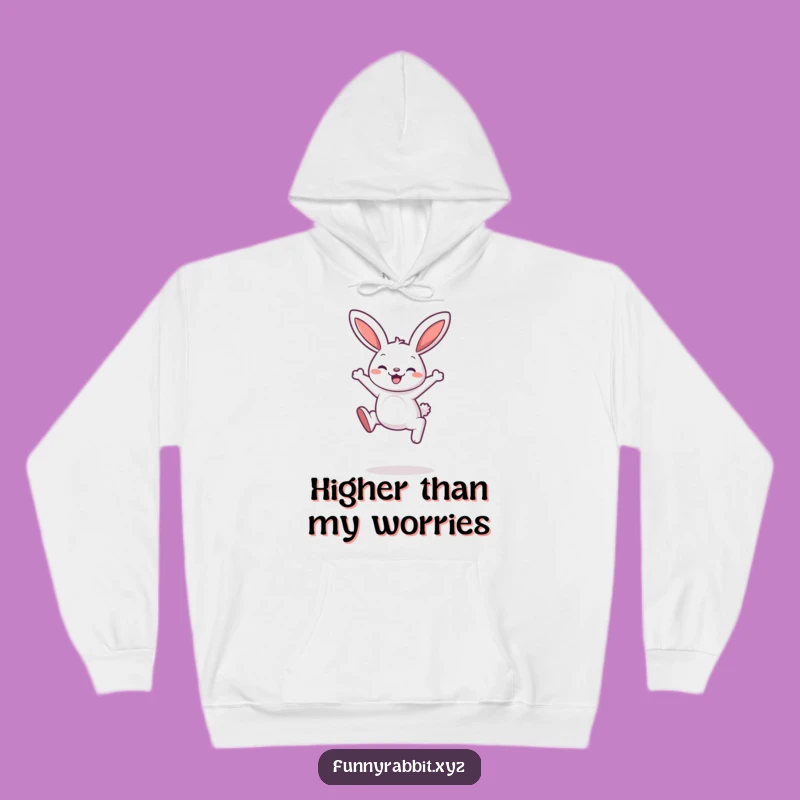 Funny Rabbit Bouncing Hoodie, Cozy Cartoon Comfort for Adventurous Souls