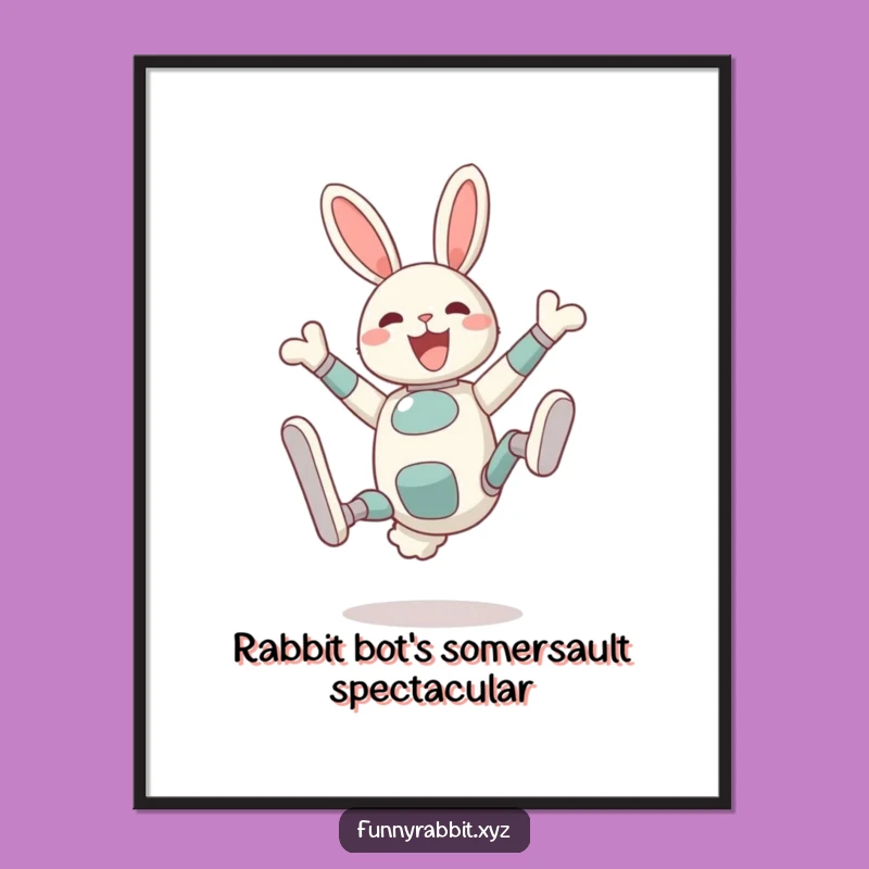 Funny Free Printable Wall Art: Delighted Rabbit Bot Somie Decor