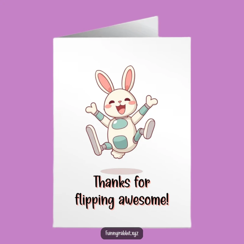 Free Printable Thank You Card: Delighted Rabbit Bot's Thank You Flip