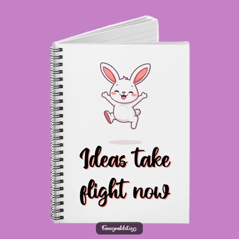 Funny Rabbit Bouncing Notebook, Cartoon Pages for Energetic Ideas