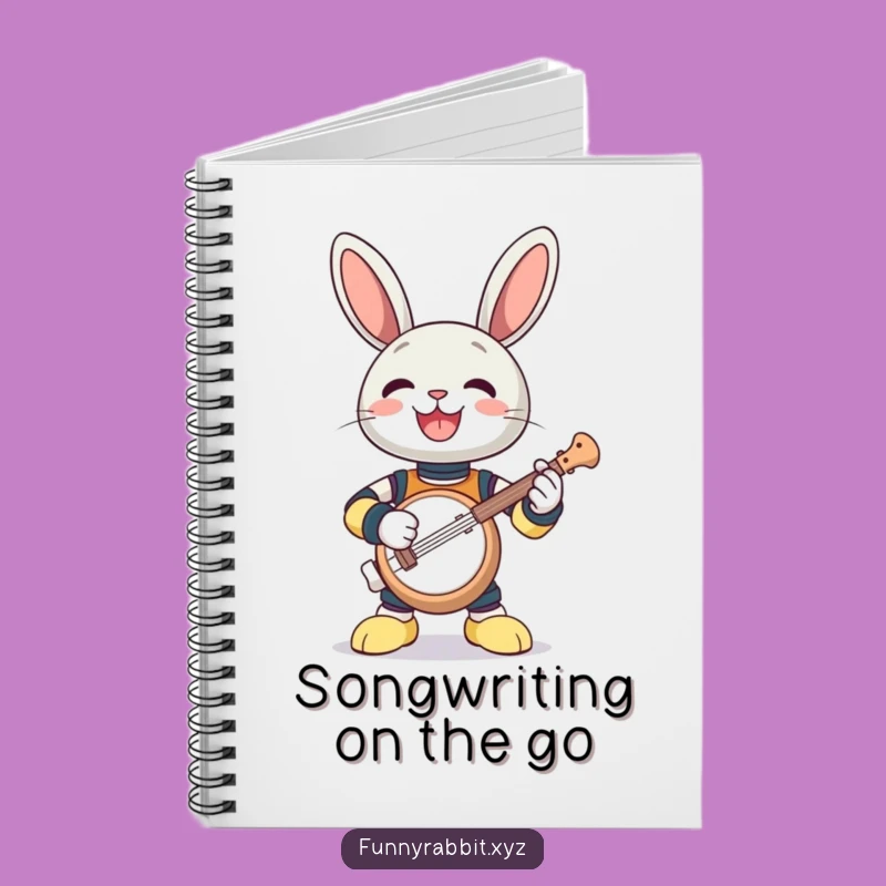 Funny Rabbit Bot Banjo Notebook - Jot Down Tunes and Ideas