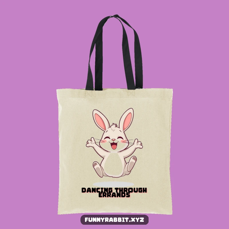 Funny Dancing Rabbit Tote Bag: Carry Your Joy and Essentials